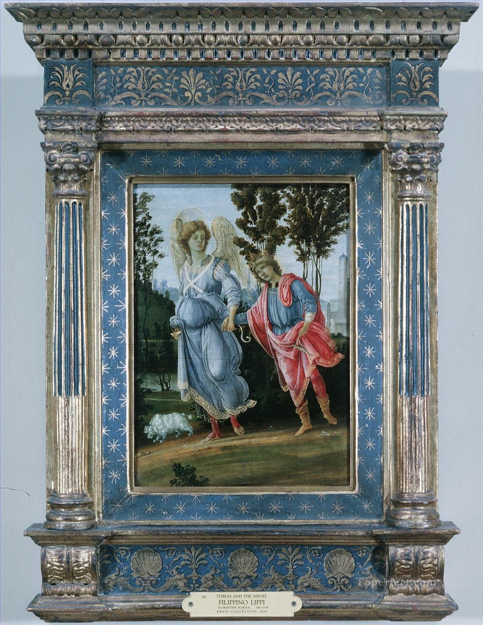 Tobias and the angel Christian Filippino Lippi Oil Paintings
